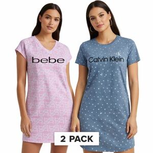 Calvin Klein + Bebe Sleepwear Nightgown 2-Piece Bundle